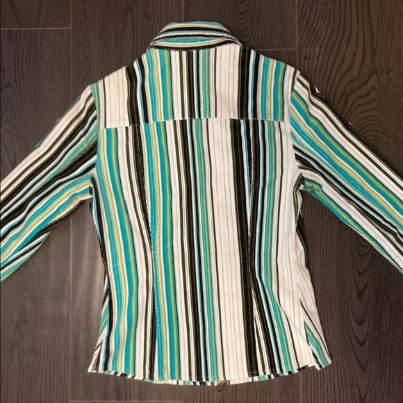 Vintage Wet Seal Full Zip Striped Jacket Women's Blazer - Picture 5 of 5